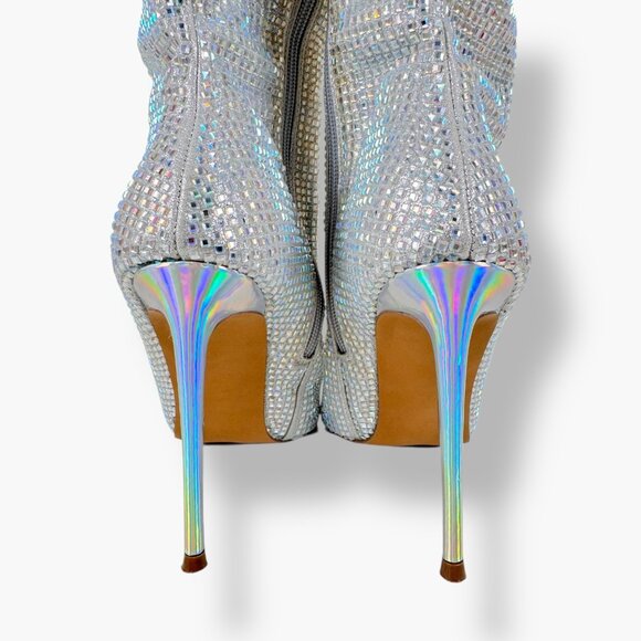 Steve Madden | 7.5 | Vibrant Rhinestone Knee-High Boots | Holiday | Party | Rare - Picture 14 of 16